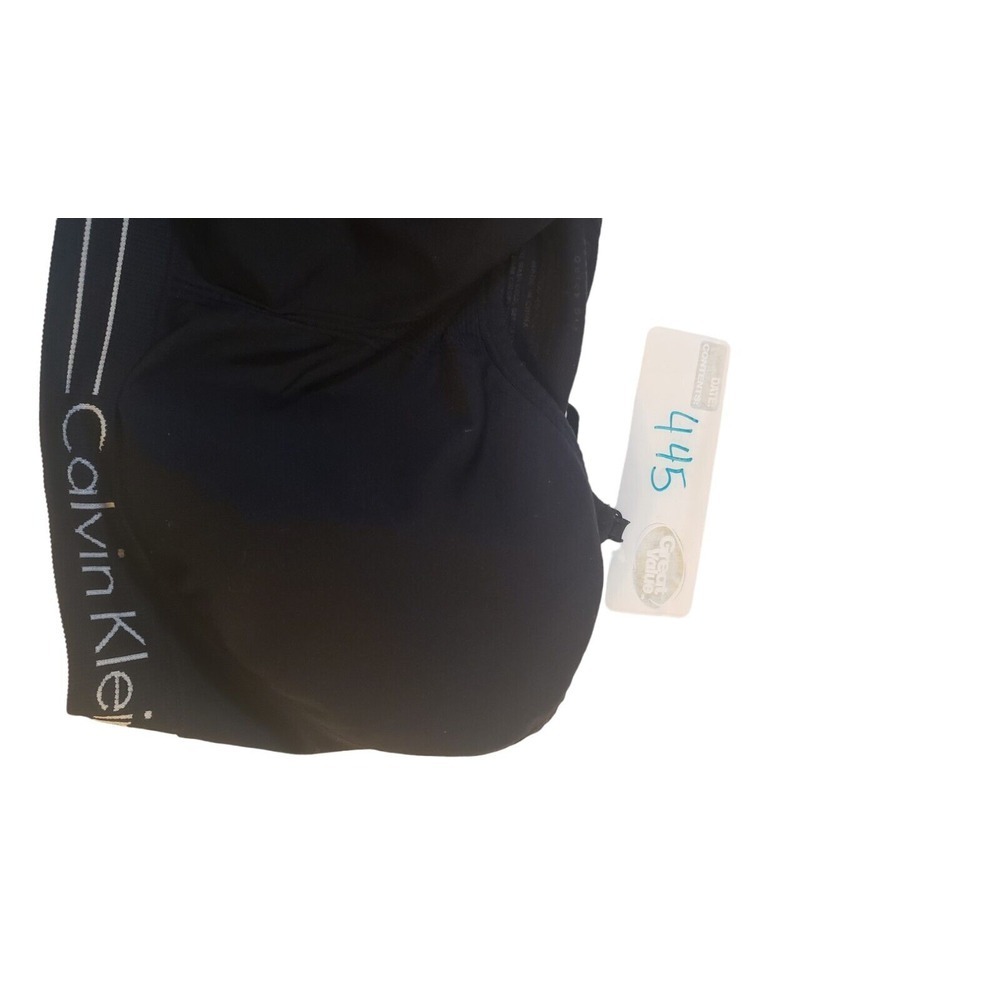Calvin Klein Performance Womens Logo Nylon Stretch Bralette Black L Yoga Pilates - Picture 12 of 12